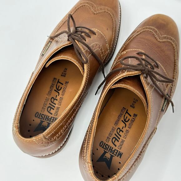 Mephisto Wingtip Dress Shoes Mens 11.5 Brown Leather High Quality LaceUp Comfort main image 3